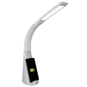 Homeroots Contemporary White Sanitizing And Charging Led Desk Lamp   402200