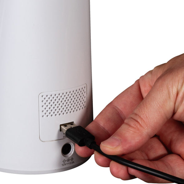 Homeroots Contemporary White Sanitizing And Charging Led Desk Lamp   402200