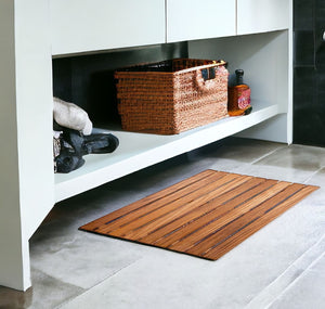 Homeroots 20" Premium Teak Shower Bath Mat   402204