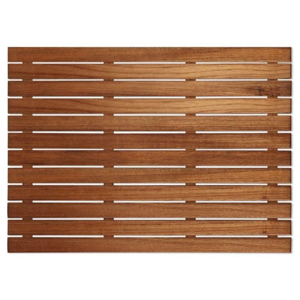 Homeroots 25" Premium Teak Shower Bath Mat   402205