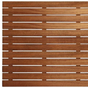 Homeroots 25" Premium Teak Shower Bath Mat   402205