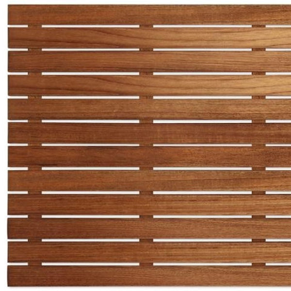 Homeroots 25" Premium Teak Shower Bath Mat   402205