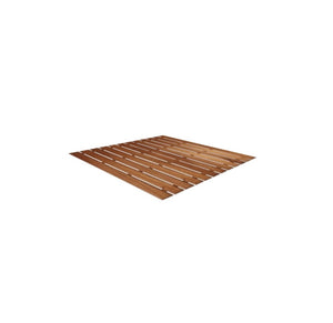 Homeroots 25" Premium Teak Shower Bath Mat   402205
