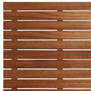 Homeroots 25" Premium Teak Shower Bath Mat   402205