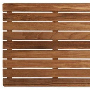 Homeroots 32" Premium Teak Shower Bath Mat   402206