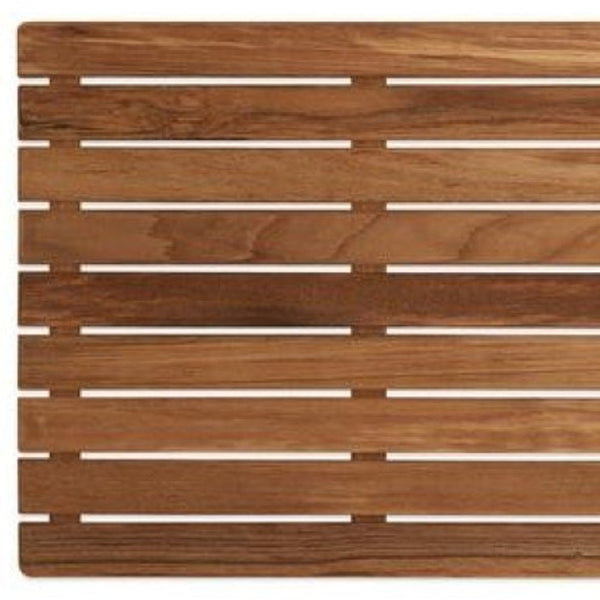 Homeroots 32" Premium Teak Shower Bath Mat   402206
