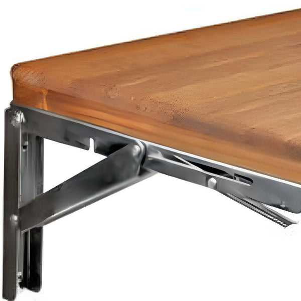 Homeroots 30" Premium Wall Mount Teak Shower Bench  Teak 402209