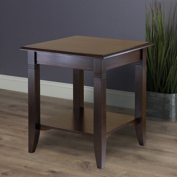 Winsome Wood Nolan Accent Table In Rich Cappuccino - Chic, Sturdy Design With Storage & Versatile Style For Any Room Cappuccino Solid ,Composite Wood 40220-winsome-wood