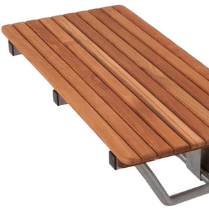 Homeroots 28" Premium Wall Mount Teak Shower Bench  Teak 402210