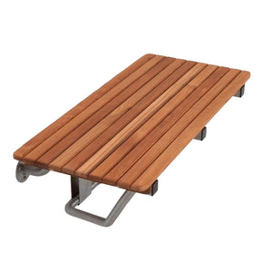 Homeroots 28" Premium Wall Mount Teak Shower Bench  Teak 402210