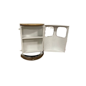 Homeroots 31" White And Brown Solid Wood End Table With Two Shelves   402224