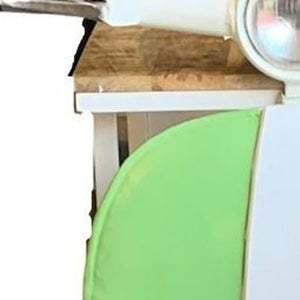 HomeRoots 26" Vintage-Inspired Green & White Scooter Cabinet with 2 Shelves for Unique Storage & Display 402228