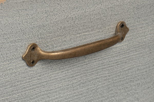 Sarreid Trunk Side Table With Hidden Storage – Handmade From Reclaimed Pine, Brass & Iron, Cityscape Grey Finish Grey  40222