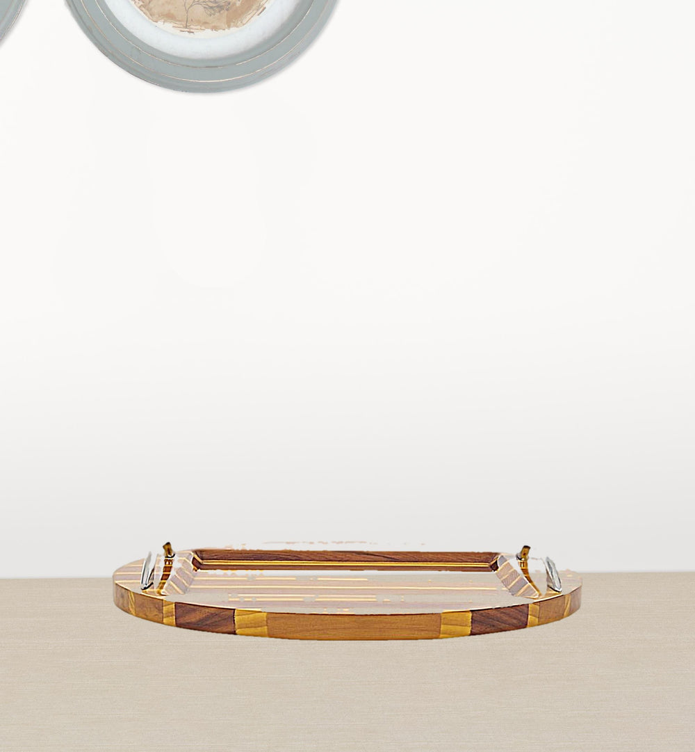 Homeroots 2" Natural Solid Wood Chris Craft Hand Painted Sculpture  Solid Wood 402242