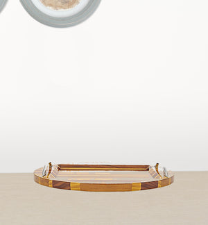 Homeroots 2" Natural Solid Wood Chris Craft Hand Painted Sculpture  Solid Wood 402242