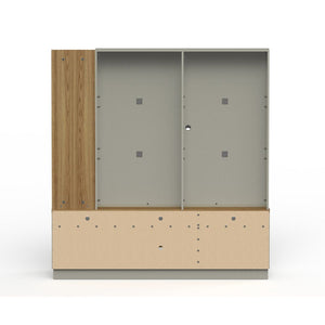 Pomander 71.49 Free Standing Entertainment Center in Grey Gloss 402251 Manhattan Comfort