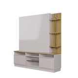 Pomander 71.49 Free Standing Entertainment Center in Off White Gloss 402252 Manhattan Comfort