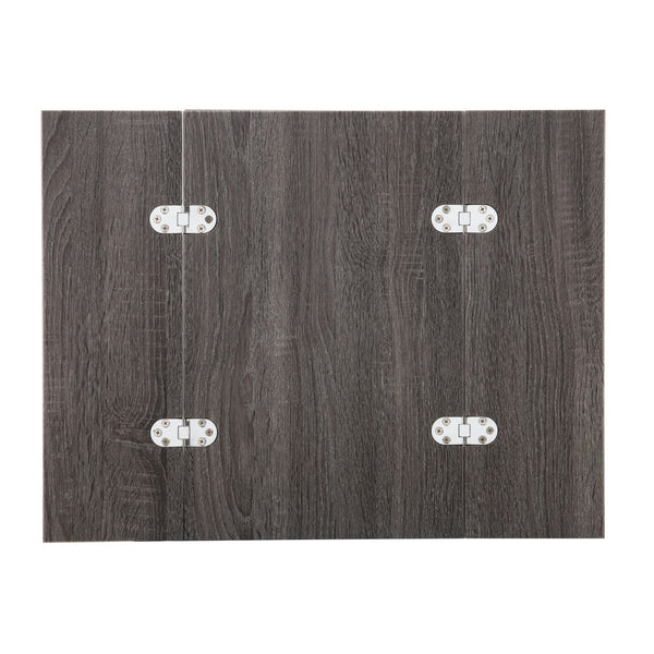 Homeroots 25" Silver And Gray Expandable Rectangular End Table   402273