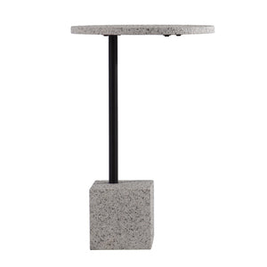 HomeRoots 24" Black and White Faux Marble Round End Table - Stylish, Versatile Accent for Modern Interiors 402276