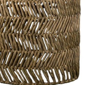 HomeRoots Set of Two 18" Natural Woven Rattan End Tables - Coastal Chic Accent Pair for Versatile Home Decor 402285