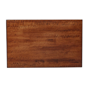 Homeroots Set Of Two 25" Brown Solid Wood Rectangular Nested End Tables   402287