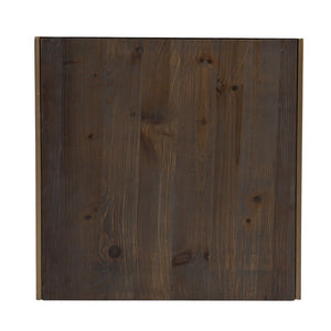 Homeroots Set Of Two 19" Gray Solid Wood And Gold Chunky Nested End Tables   402289