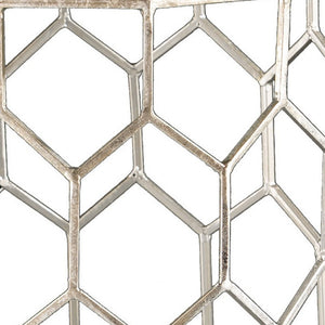 Homeroots 18" Antiqued Gold Honeycomb Hexagonal End Table   402297