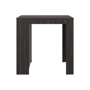 English Elm Lacour Open Shelf Kitchen Island Prep Station with Three Tier Melamine Storage Dark Walnut B097P474295
