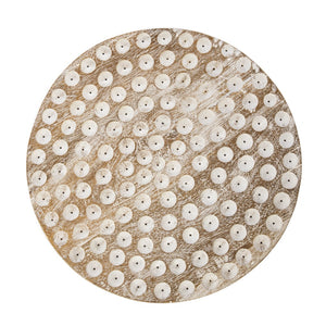 Homeroots 18" Washed White Solid Wood Round End Table   402301