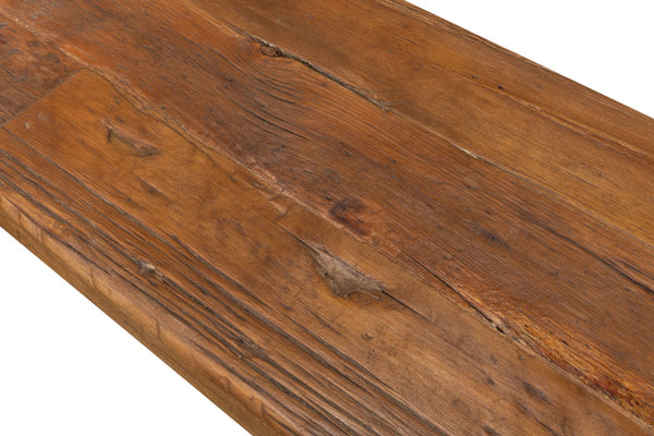 Sarreid Double X Base Sofa Table - Rustic Charm With Reclaimed Pine Top & Timeless Design For Any Space Tan  40232