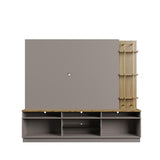 Pomander 85.27 Free Standing Entertainment Center in Grey Gloss 402351 Manhattan Comfort