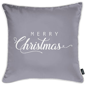 HomeRoots Set of Four Gray and White Snowflake Throw Pillows - Cozy Winter Accents for Any Home Decor 402358