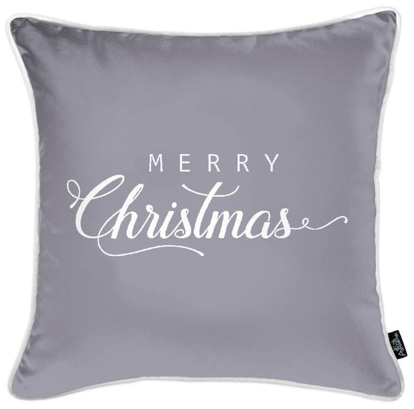 HomeRoots Set of Four Gray and White Snowflake Throw Pillows - Cozy Winter Accents for Any Home Decor 402358