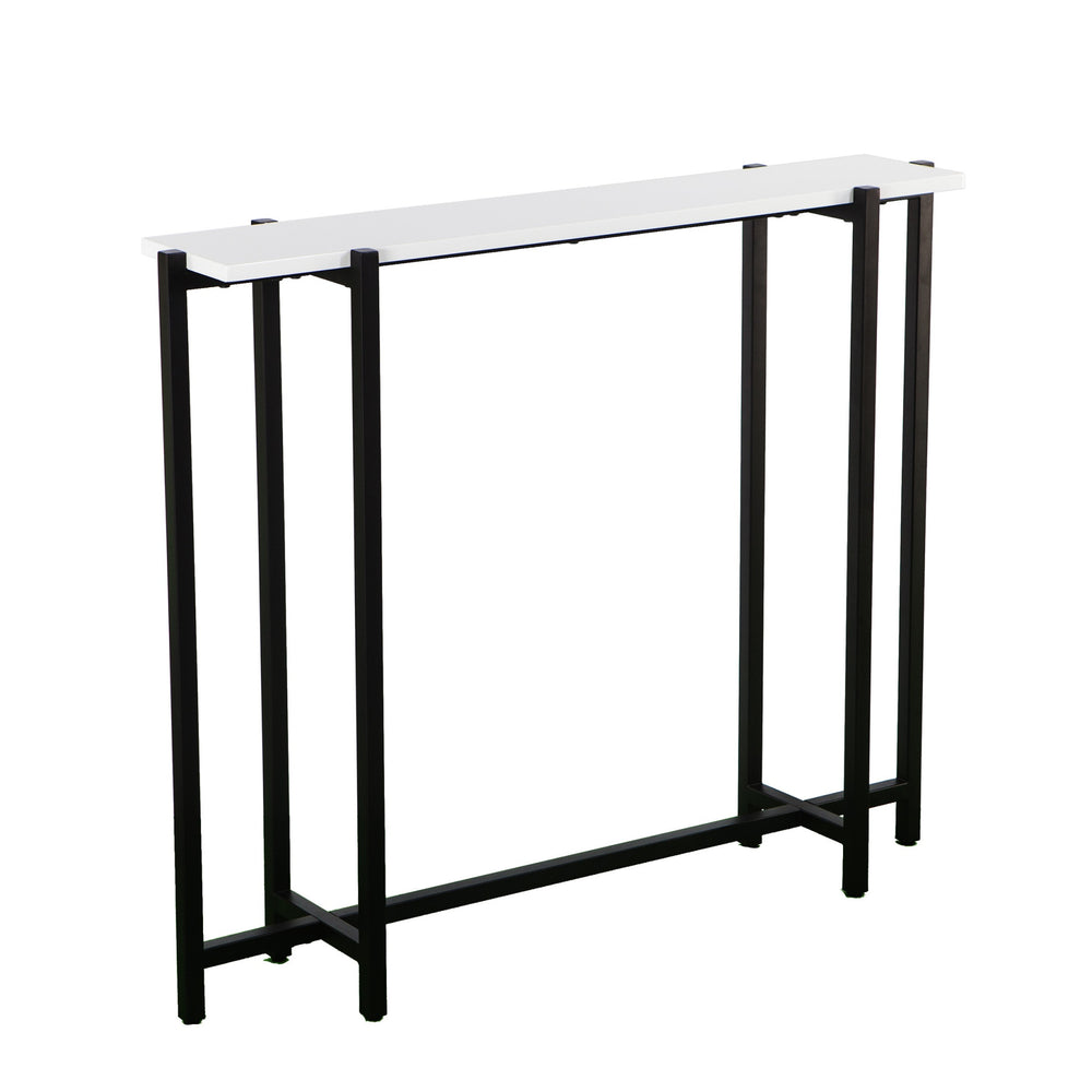 Homeroots 36" White And Black Frame Console Table   402361