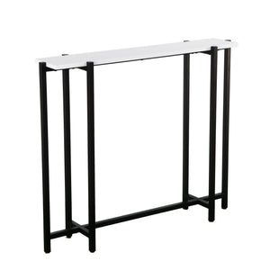 Homeroots 36" White And Black Frame Console Table   402361