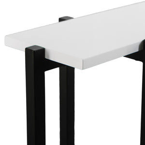 Homeroots 36" White And Black Frame Console Table   402361