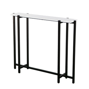 Homeroots 36" White And Black Frame Console Table   402361