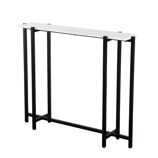 Homeroots 36" White And Black Frame Console Table   402361