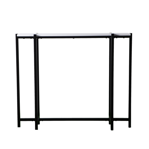 Homeroots 36" White And Black Frame Console Table   402361