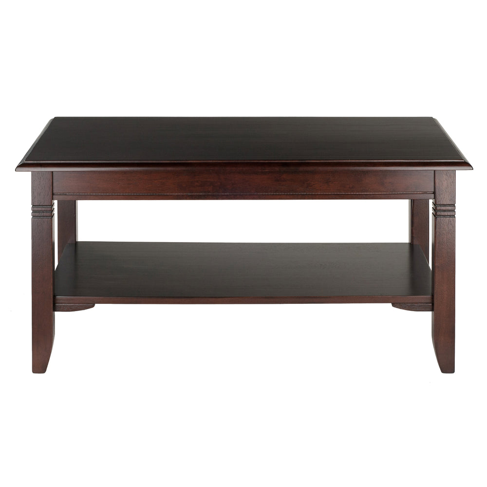 Winsome Wood Nolan Coffee Table, Chic Cappuccino Finish With Storage Shelf - Stylish, Durable & Elegant Design Cappuccino Solid ,Composite Wood 40237-winsome-wood