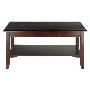 Winsome Wood Nolan Coffee Table, Chic Cappuccino Finish With Storage Shelf - Stylish, Durable & Elegant Design Cappuccino Solid ,Composite Wood 40237-winsome-wood