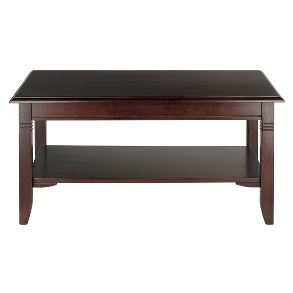 Winsome Wood Nolan Coffee Table, Chic Cappuccino Finish With Storage Shelf - Stylish, Durable & Elegant Design Cappuccino Solid ,Composite Wood 40237-winsome-wood