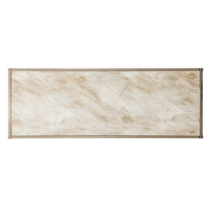 Homeroots 44" Champagne And Gold Faux Marble Frame Console Table   402386