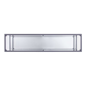 Homeroots 52" Clear And Silver Glass Sled Console Table With Shelves   402392