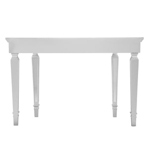 HomeRoots 45" Silver Mirrored Glass Console Table - Contemporary Free-Form Design for Stylish Storage & Décor 402400