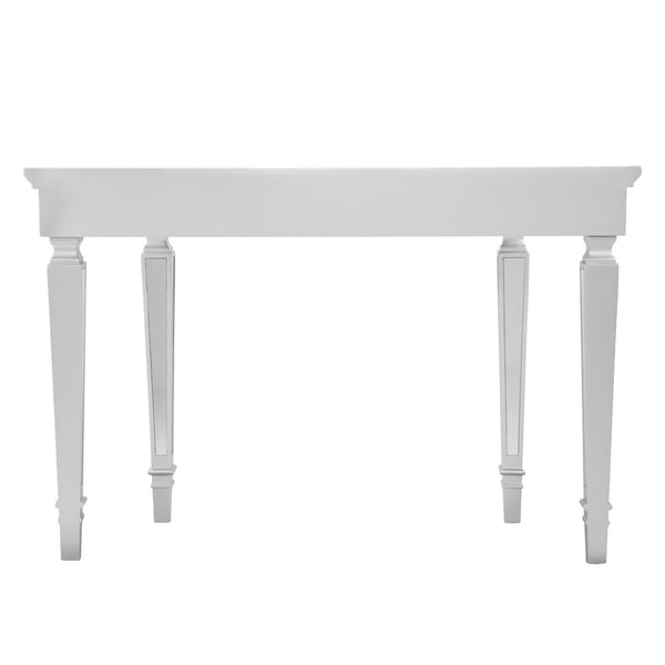 HomeRoots 45" Silver Mirrored Glass Console Table - Contemporary Free-Form Design for Stylish Storage & Décor 402400