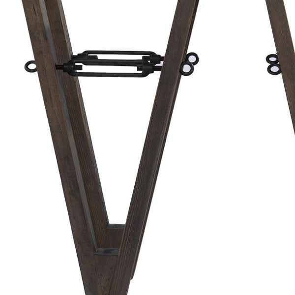 Homeroots 46" Clear And Gray Brown Glass Abstract Console Table   402401