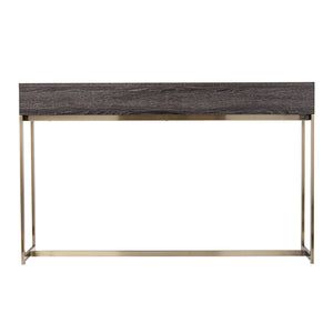Homeroots 48" Gray And Gold Frame Console Table And Drawers   402406