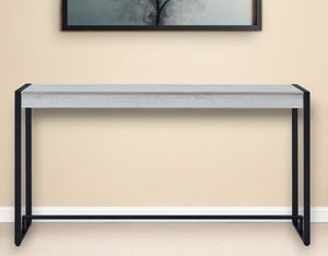 Homeroots 54" White And Black Distressed Sled Console Table   402411