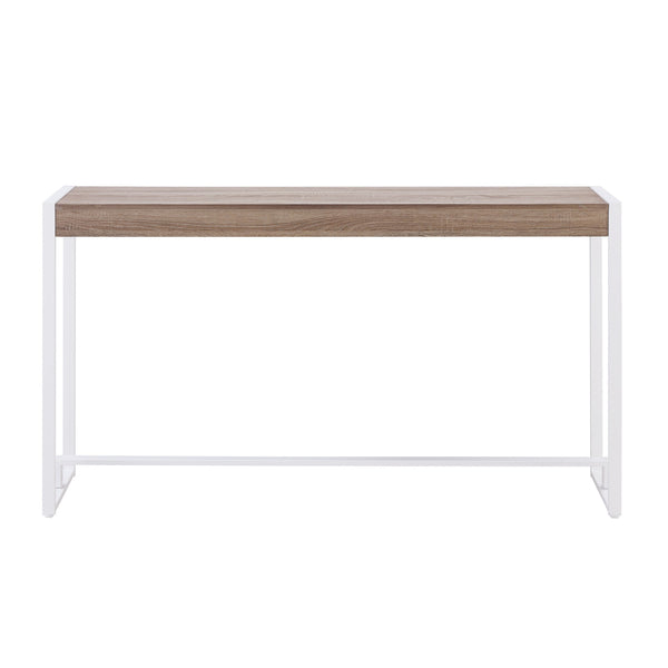 Homeroots 54" Gray Brown And White Sled Console Table   402412